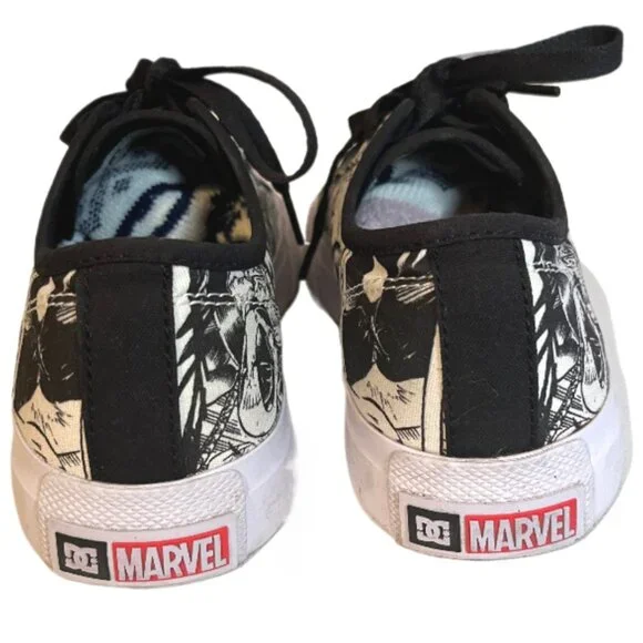DC x Unisex Marvel Deadpool Manual Skater Shoes Men's Size 7.5 Women's size 9 - Picture 10 of 14